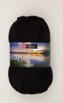Viking garn Sportsragg 50g - Svart (550) SR