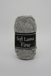 Svarta Fret Soft Lama Fine garn 50g - Ljusgr (903)
