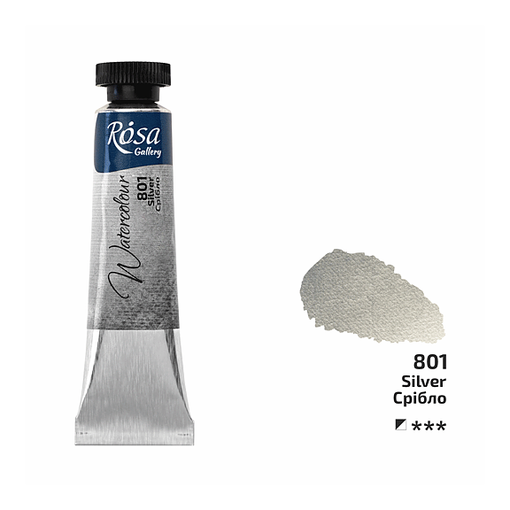 Akvarellfrg ROSA Gallery 10 ml - Silver