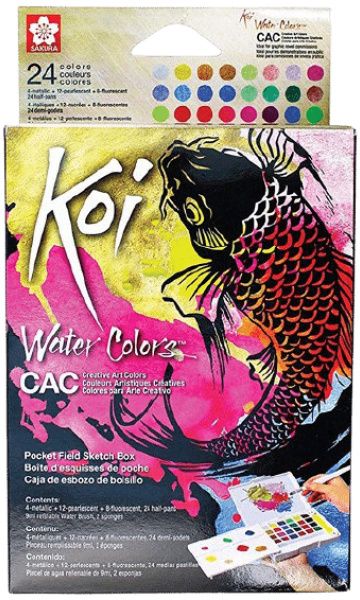 Malerst Sakura Koi Water Colours - 24-pak + pensel