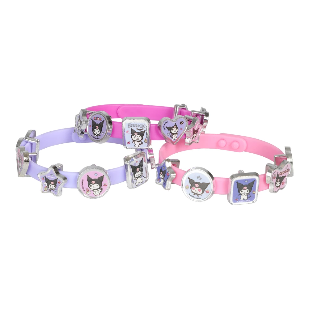 Armbandset Kuromi - 3 armband med 18 berlocker