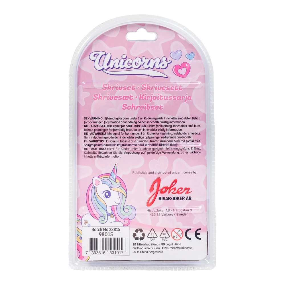 Skrivset enh�rning - 5 delar