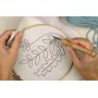 Punch needle-kit med v�xtmotiv, 20 cm