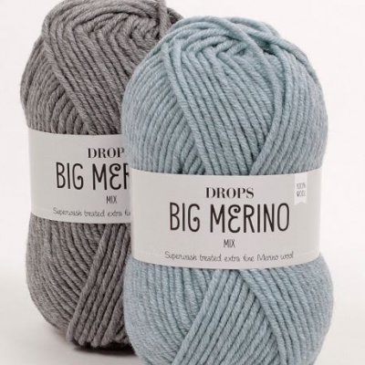 Drops Big Merino garn - 50 g (ca. 20 forskjellige fargevalg)