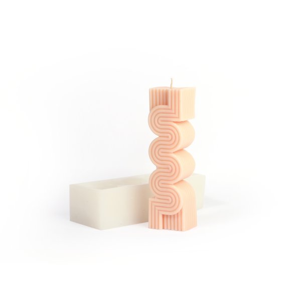 Silikonform för ljus med mönster 14,5 x 4 x 3 cm Silikonform för ljus med mönster 14,5 x 4 x 3 cm