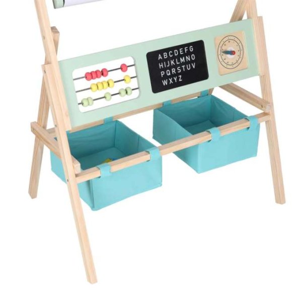 Utbildningstavla LULILO Kredo 3-i-1 med magnetisk whiteboard och griffeltavla 112 x 43 x 62 cm - Tr�