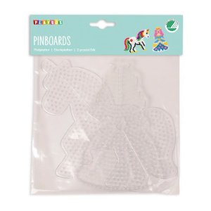 Pärlplattor Enhörning & Prinsessa 2-pack - Transparenta former Pärlplattor Enhörning & Prinsessa 2-pack - Transparenta former