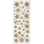 Glitterstickers - guld - stjrnor - 2 ark