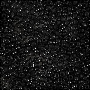 Rocaillep�rlor 2 mm Svart 25 g
