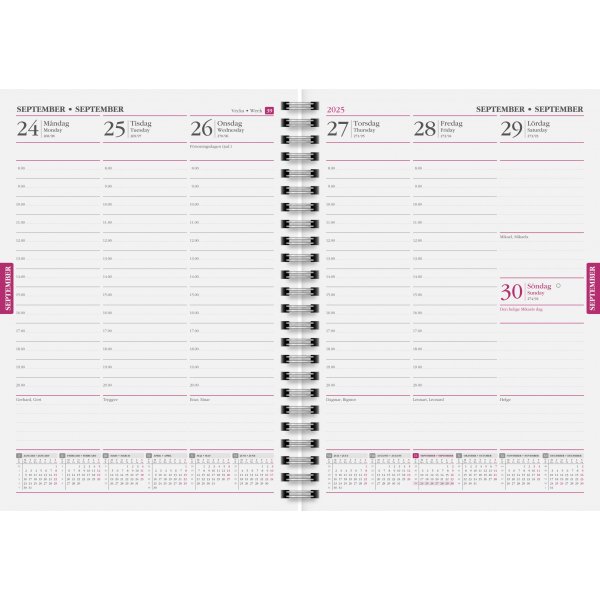 Lärarkalender - A5 - Svart pärm - Almanacksförlaget Lärarkalender - A5 - Svart pärm - Almanacksförlaget