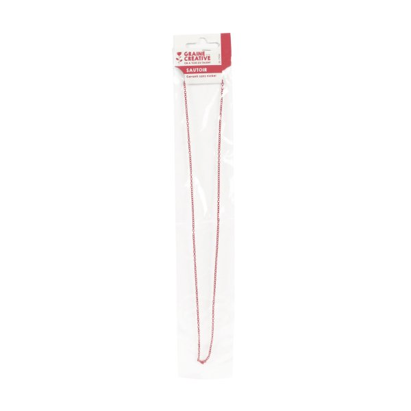 Rosa kedjehalsband med små länkar 2 mm, 64 cm Rosa kedjehalsband med små länkar 2 mm, 64 cm