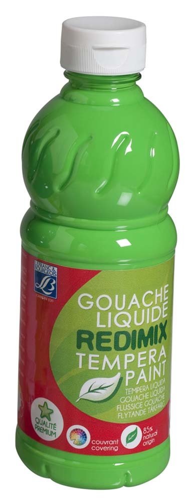 Skolefarge L&B Redimix 500 ml - Lysegrønn - Gouach, Kunstnermalinger