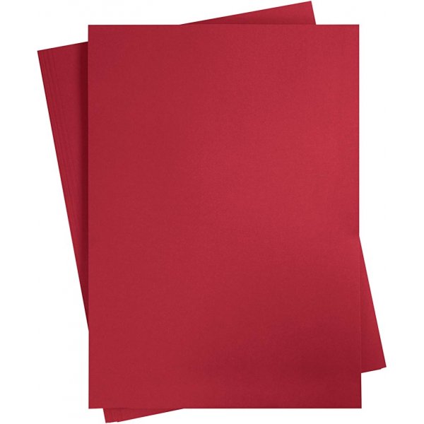 Färgad Kartong - julröd - A2 - 180 g - 10 ark Färgad Kartong - julröd - A2 - 180 g - 10 ark