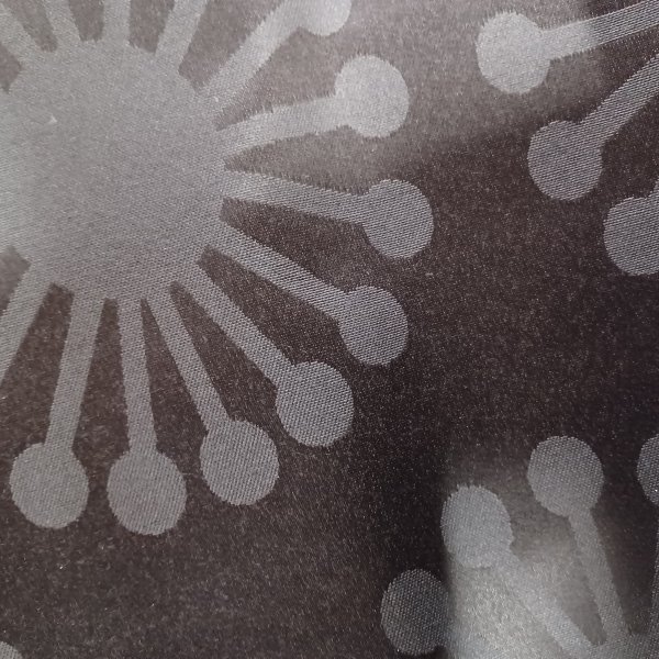 Vaxduk textil svart blommor 140 cm