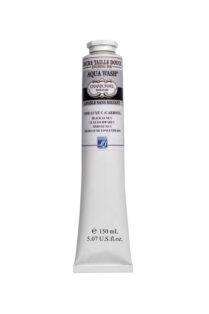 Blæk Aqua Wash Charbonnel Ink 150 ml - Carbon Black - Farve & medium til grafisk tryk, Print & printfarve