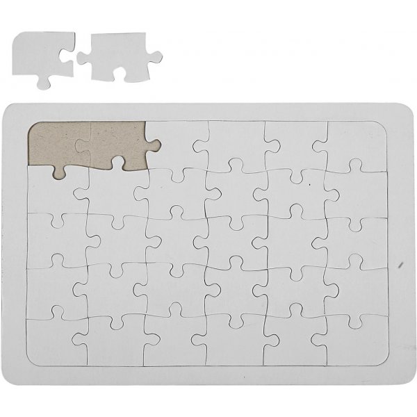 Pussel - vit - 21 x 30 cm Pussel - vit - 21 x 30 cm