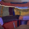 Kundbild Nordaven Sockgarn Fine - Earth Red: Ett par byxben som klickas ihop...