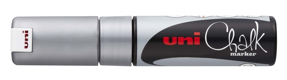 Uni Chalk Marker PWE-8K - Sølv (805) - Øvrige Markers, Markers, Penne, Penne, kridt & tusch