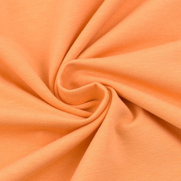 Bomuldsjersey Basic 2 - 150 cm - Abrikos - Bomuldsstræk, Bomuldsstof, Stof