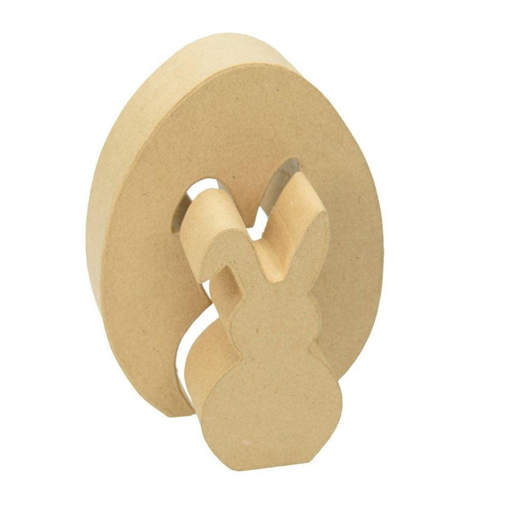 Håndværksramme Silhuet af Kanin i Æg - 15x11,5x3,5 / 10,5x5,5x3,5 cm - Påskedekorationer, Hobbyaktiviteter til påske, Hobbytemaer, Hobbymateriale,