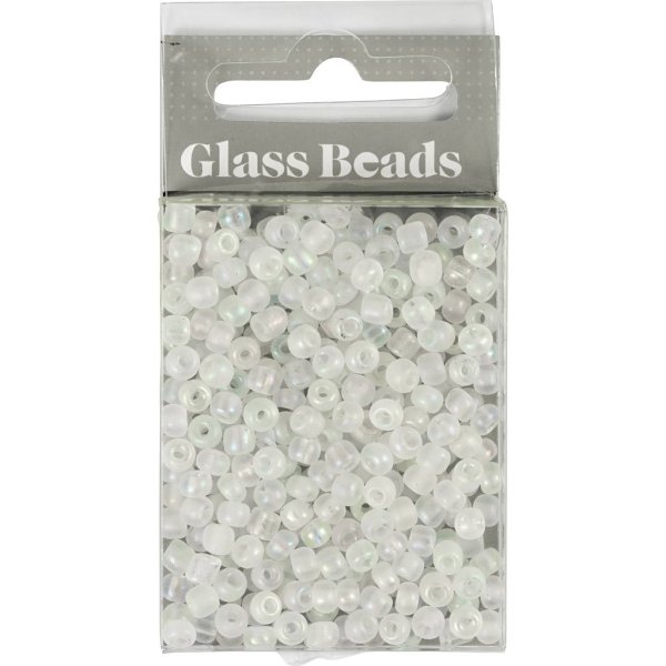 Rocaillepärlor 4 mm Kristall 25 g Rocaillepärlor 4 mm Kristall 25 g