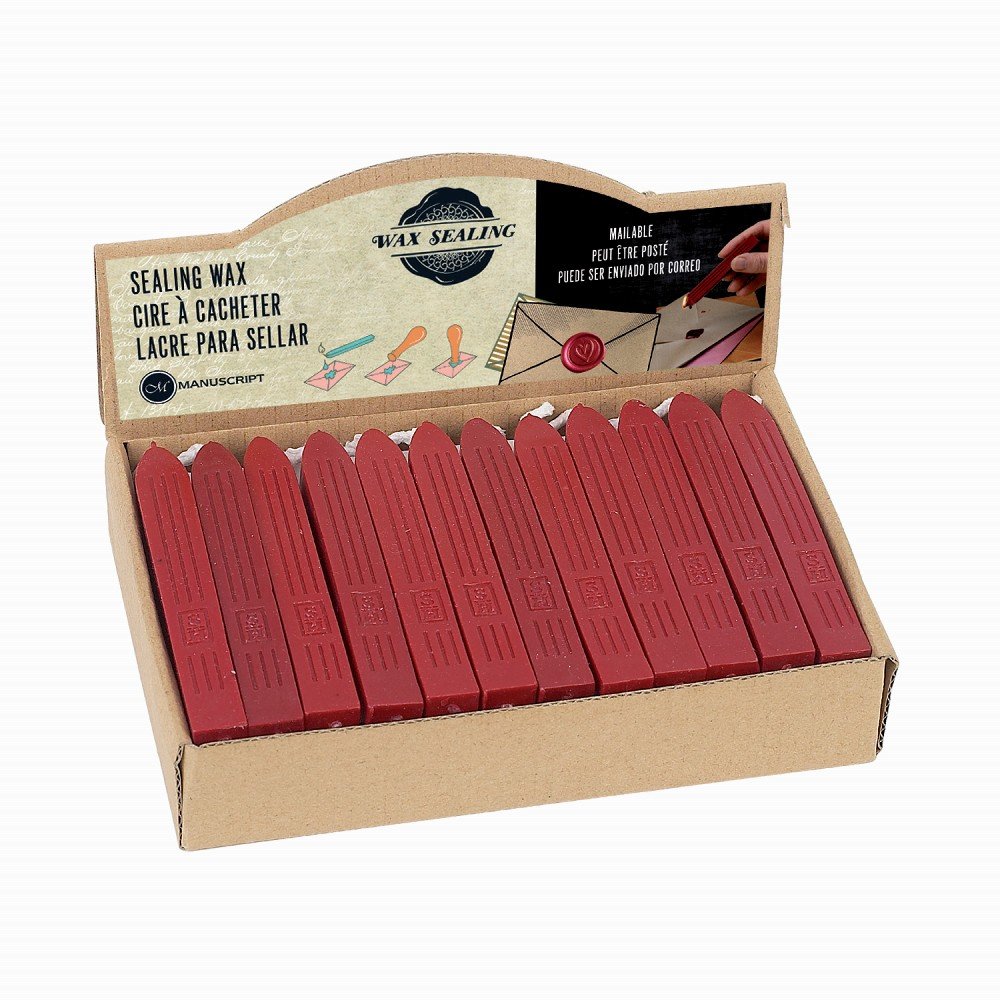 Seglvoks Classic 36 pak - Red Wax - Lakstænger, Stempler, Scrapbooking, Håndværk