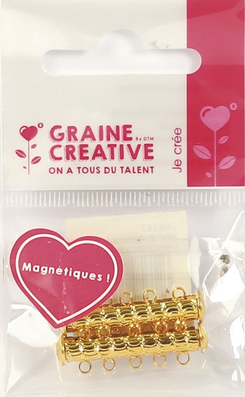 Magnetlås 2-pack, 5 rader, guldfärg, 29 mm Magnetlås 2-pack, 5 rader, guldfärg, 29 mm