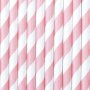 Papirsuger�r med hvide striber 19,5 cm lyser�d - 10-pak