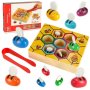 Montessori spel Bikupa med bin i trä 16,5 x 13,5 cm - Inkl. pincett Montessori spel Bikupa med bin i trä 16,5 x 13,5 cm - Inkl. pincett