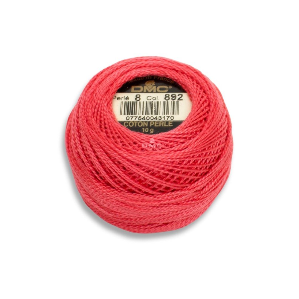 DMC Pearl Cotton Art. 116/8, 892 Medium Carnation - Broderigarn, Garn, Sticka & virka