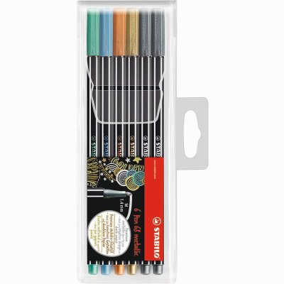Fiberpenna Pen 68 6-pack - Metallic