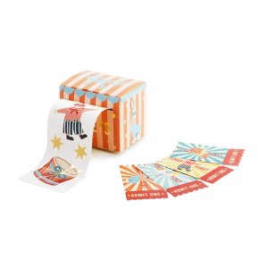 Cirkusstickers med entrébiljetter mix - 20 stickers och 16 biljetter Cirkusstickers med entrébiljetter mix - 20 stickers och 16 biljetter