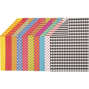 Mnstret papp - blandede farger - A4 - 200 ark
