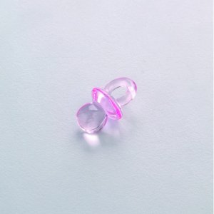 Babytilbehør akryl 20 x 12 mm - lys rosa 10-pakning Smokk