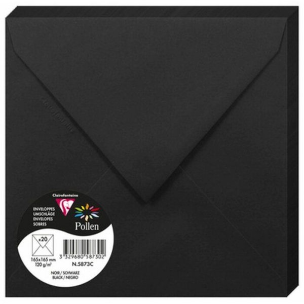 Pollen Kuvert 165x165 - 20-pack - Svart