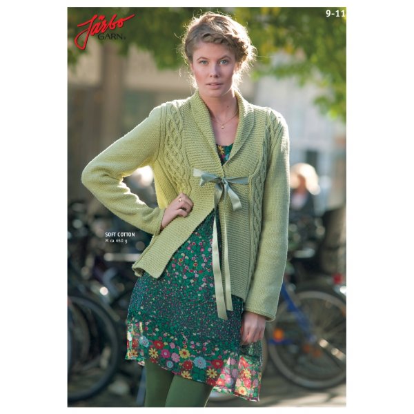 Strikkemnster - Romantisk cardigan med flettemnster