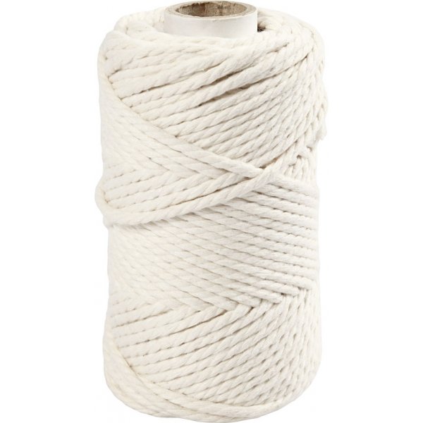 Makramégarn - råvit - Ø4 mm - 55 m Makramégarn - råvit - Ø4 mm - 55 m