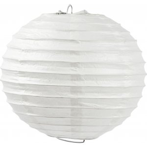 Papirlampe - hvid - Rund - 35 cm