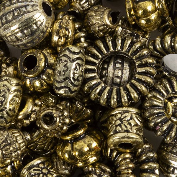 Perleblanding plast metalliske farger 3-20 mm 50 g Perleblanding plast metalliske farger 3-20 mm 50 g