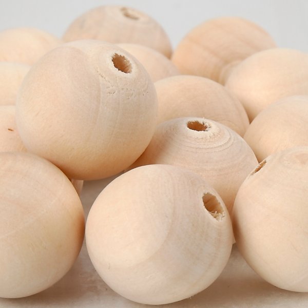 Träpärlor - 20 mm - 14 st Träpärlor - 20 mm - 14 st