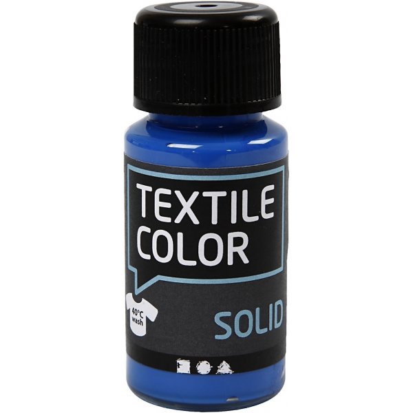 Textile Solid textilfärg - briljantblå - täckande - 50 ml Textile Solid textilfärg - briljantblå - täckande - 50 ml