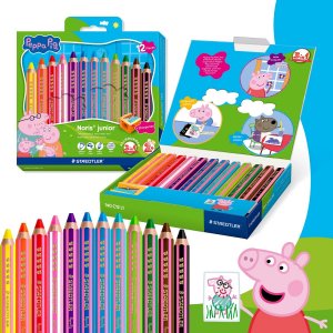 Greta Gris farveblyanter 3-i-1 assorterede farver - 12-pak
