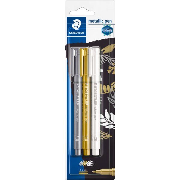 Staedtler metallisk penna 3-pack