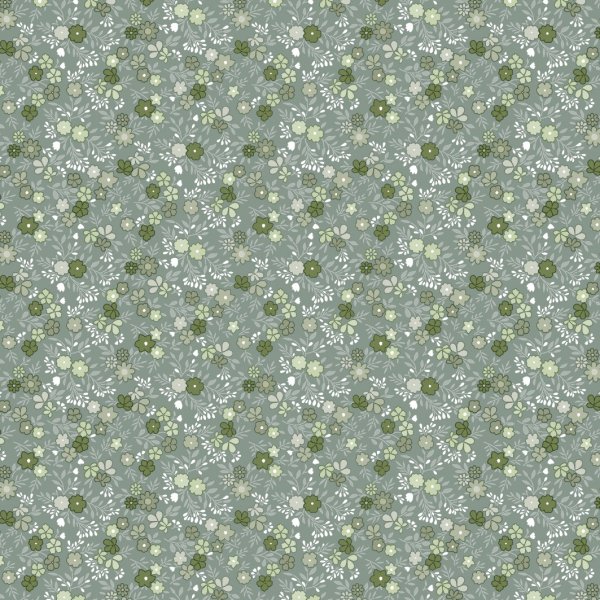 Vaxduk med Miniblomma motiv - Gr�n