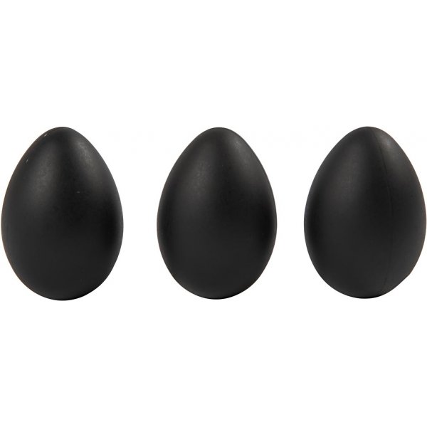 Ägg av plast - svart - 12 st Ägg av plast - svart - 12 st