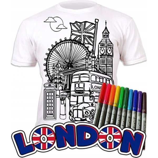 Färglägg din T-shirit - London Färglägg din T-shirit - London