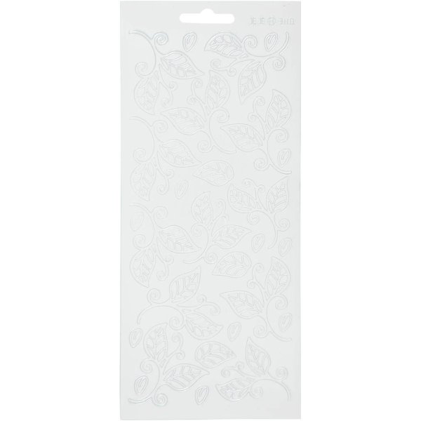 Klistermærkeark 10x23 cm Hvid - 1 ark Klistermærkeark 10x23 cm Hvid - 1 ark