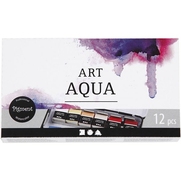 Art Aqua akvarellfärger - standardfärger - 12 st Art Aqua akvarellfärger - standardfärger - 12 st