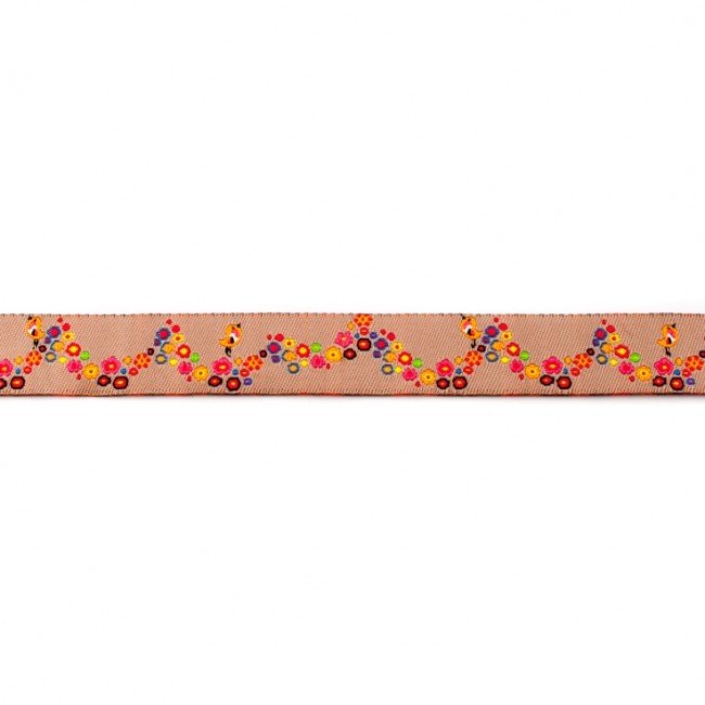 Dekorbånd - Cartoon Blomster - Brungrå - Dekorationsbånd - Øvrige, Bånd & dekorationsbånd, Tekstilbånd & snor
