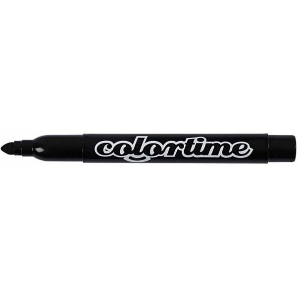 Colortime-pennor - svart - 5 mm - 12 st Colortime-pennor - svart - 5 mm - 12 st